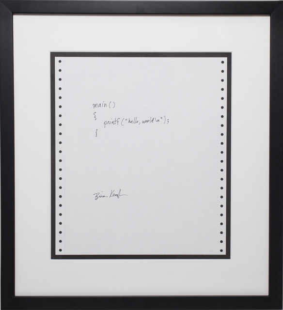 Hello world program written by Brian Kernighan in 1978